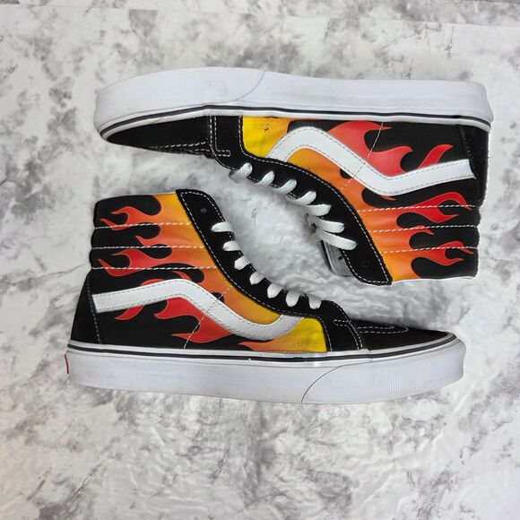 Vans Sk8-Hi Reissue Flames Men's 8.5 Skateboard Shoes VN0A2XSBPHN - Picture 2 of 10